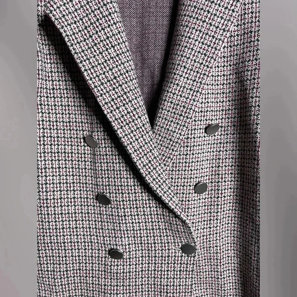 Max Studio NWT pink and gray soft double breasted blazer. Size XSmall - Picture 4 of 9
